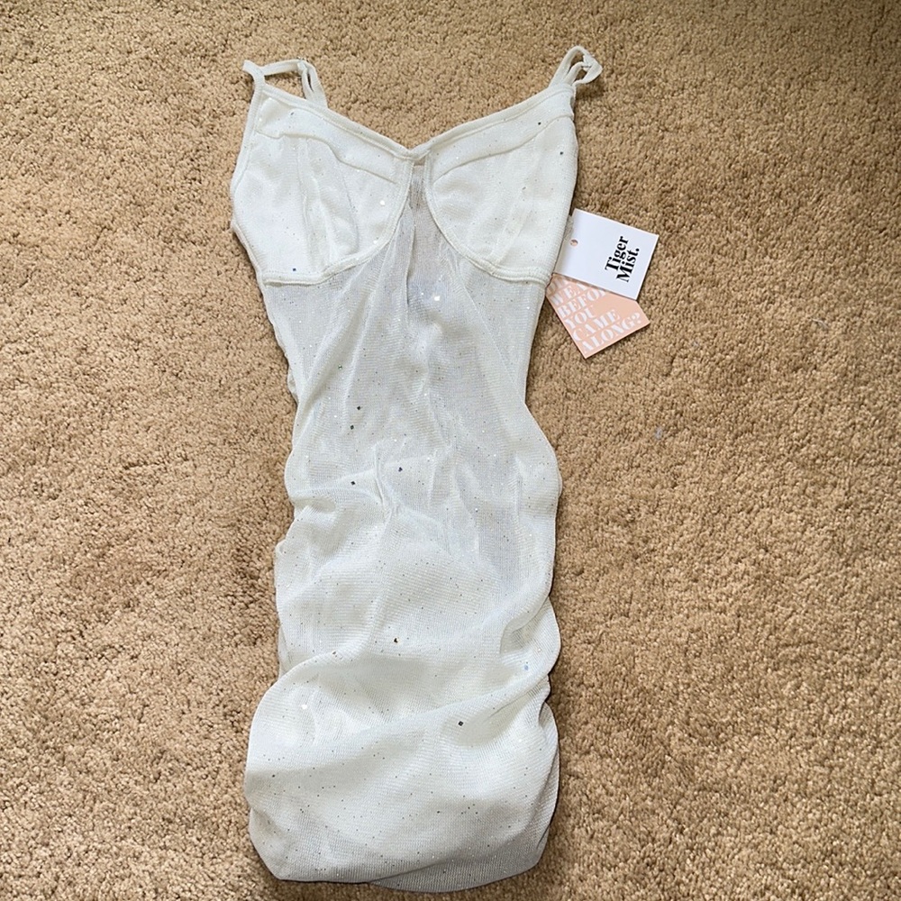 Tiger Mist white sheer dress